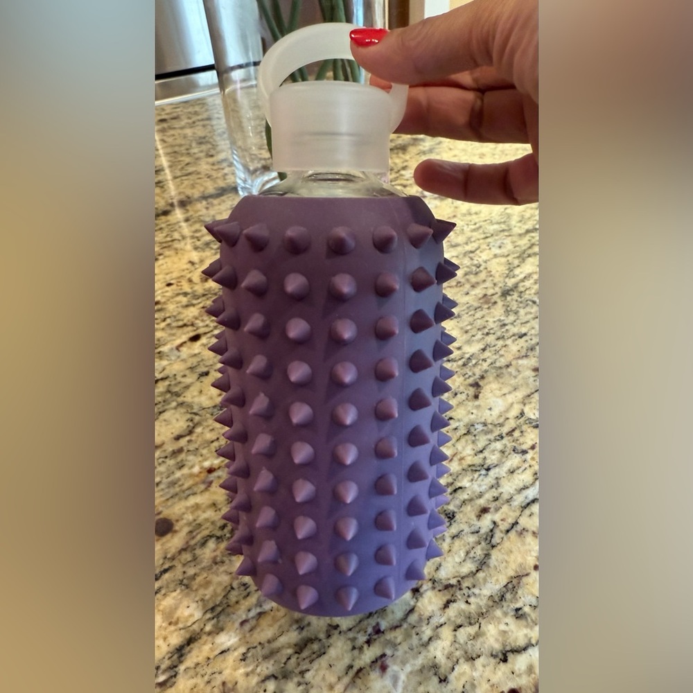 Authentic glass BKR Spiked Purple Water Bottle